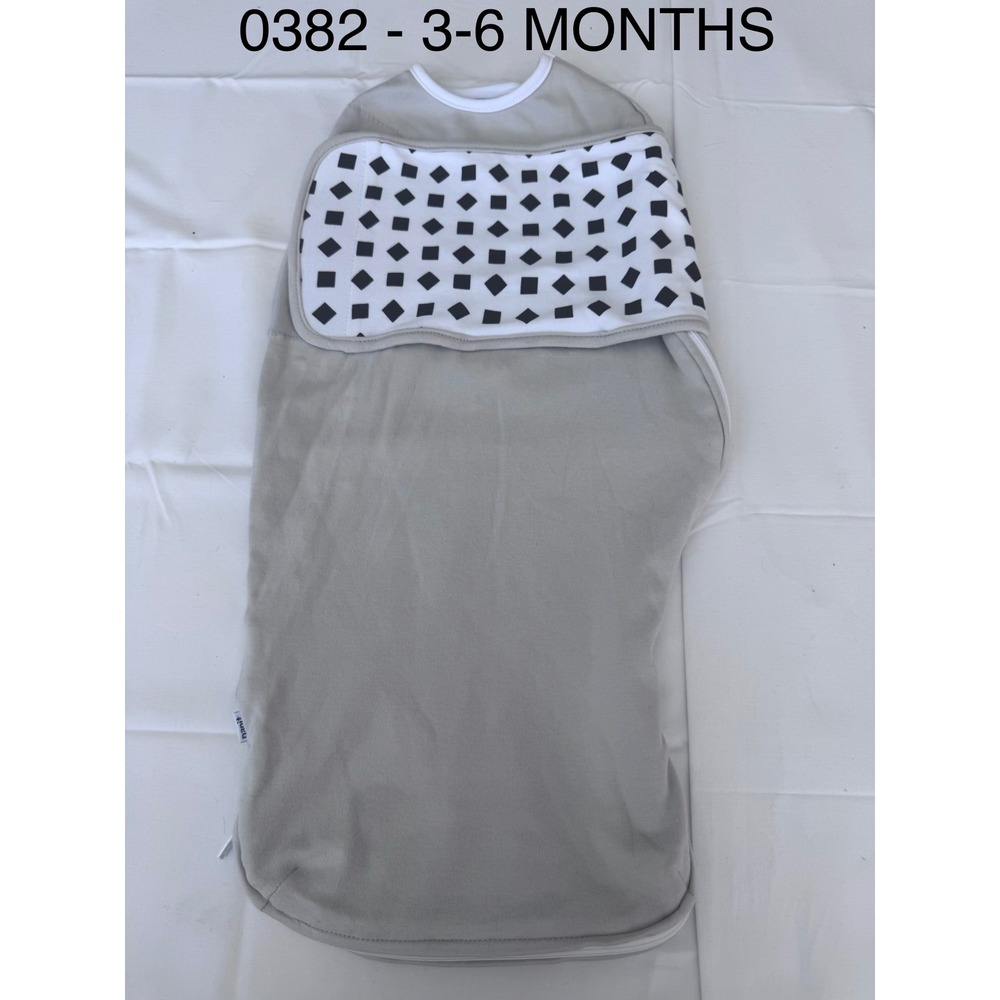 Nanit Breathing Swaddle Gray Geometric 3-6 Months 13-20 lbs Infant Sleep Sack